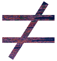 Glitch-patterned Inequal Sign